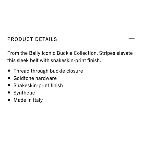 NWT Bally Mirror B Snake Embossed Reversible Belt - Picture 7 of 7